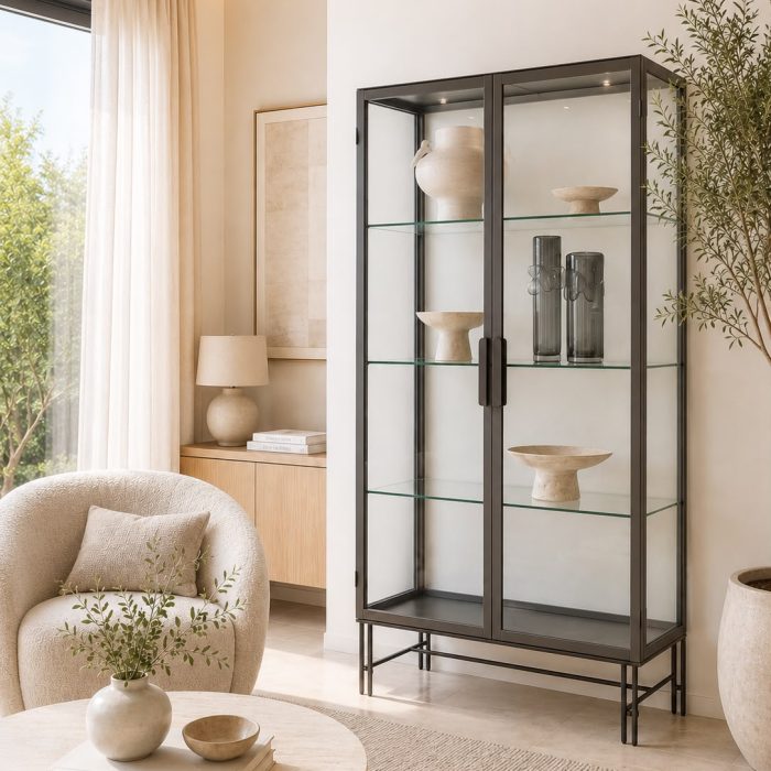 ויטרינה מתכת כריסטינה 180*40*100