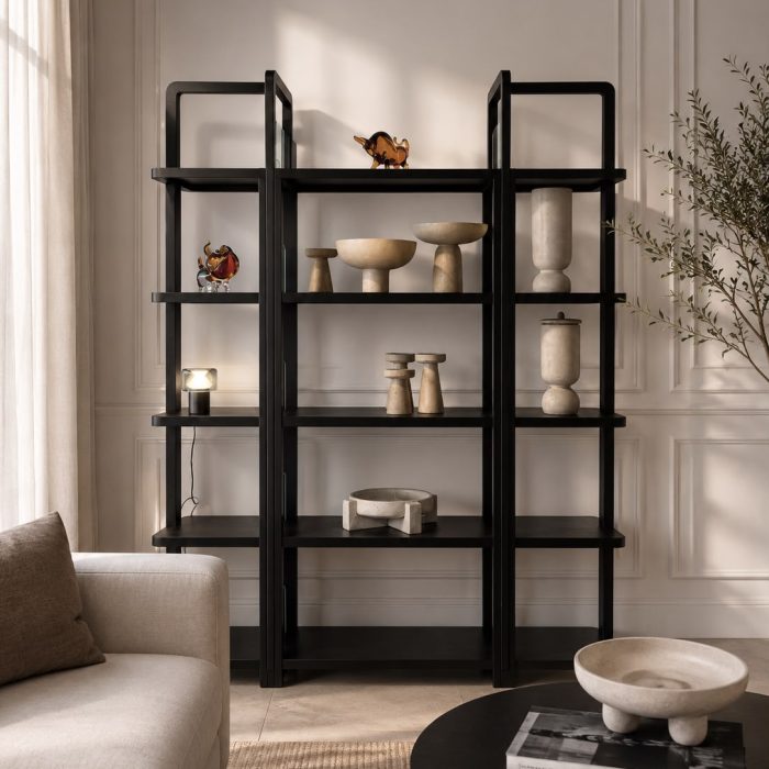 ספריה באטיקו שחור 150*40*200